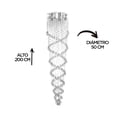 thumbnail image 5 of Candil de Cristal Cortado Gamalux Williams Krystal Doble Espiral de 9 Luces, 5 of 5