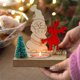 thumbnail image 4 of Puntoco Adornos de candelabros navideños Vela de cena Vela de té Adorno de escritorio Decoración de mesa de comedor Decoración de madera Vela decorativa Vela de Navidad, 4 of 6