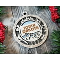 thumbnail image 4 of The Cabin Woodworker - Baltic Birch Wood - South Dakota State Ornament - Holo Cut Backing, 4 of 5
