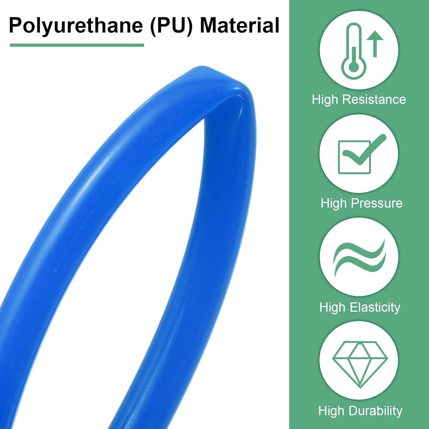 FRKSMD-Pneumatic Tubing Pipe, 6.5mm(ID) x10mm(OD) PU Polyurethane Air Compressor Hose for Air Compressor Fitting/Gas/Fluid Transfer, Air Hose Line Tube [10M/32.8ft, Blue]