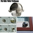 thumbnail image 3 of Round Air Vent Grille Silver Vent Bathroom Vents Bull Nosed External Extractor, 3 of 7