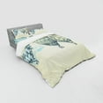 thumbnail image 3 of Vintage Duvet Cover Set, Hot Air Balloons in Soft Tones Fly in the Sky Air High Tourism Design Print, Bedding Set with Shams and Fitted Sheet, 3 Sizes, by Ambesonne, 3 of 3