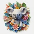 thumbnail image 2 of Flower Crowned Koala - 3D Animal Canvas/Poster Art Prints â€“ The Perfect Home Decor Piece, 2 of 2