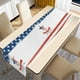 thumbnail image 4 of Mantel de mesa con bandera del Día de la Independencia | Mantel de lino antideslizante y resistente al calor de 140 x 33 cm | Tapete decorativo duradero, reutilizable y lavable para mesa de, 4 of 5