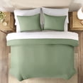 thumbnail image 5 of Wamsutta 1846 King Comforter Set, 3-Piece, Solid Contrasting Pipe, Sea Spray Green, 5 of 11