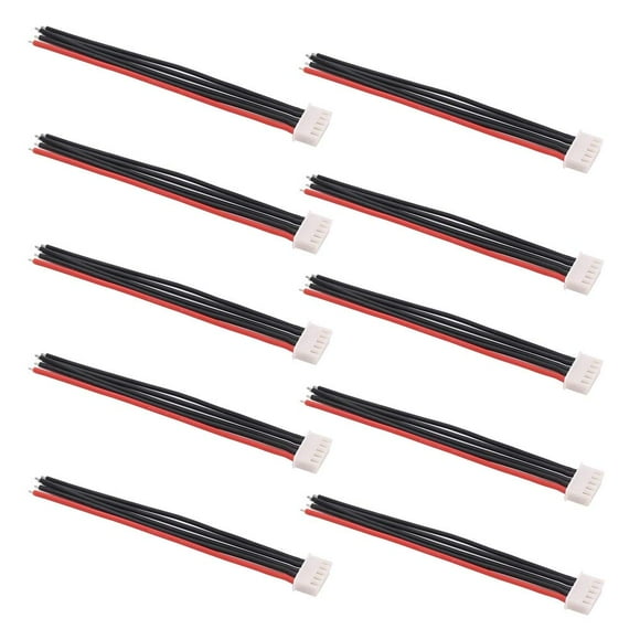 OliRC 10pcs 4" / 10cm JST-XH 4S Balance Plug Connector Adapter Lead Wire 22awg Silicone Cable for RC Lipo Battery Charger(C124-10)…
