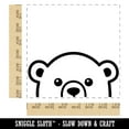 thumbnail image 2 of Peeking Polar Bear Square Rubber Stamp Stamping Scrapbooking Crafting - Medium 1.75in, 2 of 7