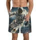 thumbnail image 1 of Balery Astronaut Soccer Field Traje de Baño Estilo Hawaiano para Hombre, Shorts de Secado Rápido con Bolsillos-Small, 1 of 6