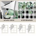 thumbnail image 5 of Green Eucalyptus Leaves Swag Curtains for Kitchen/Bedroom/Living Room, Summer Botanical Daisy Black Plaid Scalloped Curtains 63 Inch Long, Window Swag Topper Curtains Valances 2 Panels Set 36"x63", 5 of 8