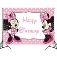 thumbnail image 1 of Suministros de fiesta de cumpleaños de Minnie Mouse, decoraciones, globos de Minnie, vasos, platos, servilletas, bolsa de regalo, cartel, cubierta de mesa para Baby Shower, 1 of 4