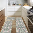 thumbnail image 6 of William Morris Vintage Floral Kitchen Rugs Sets of 3,Non Slip Rubber Kitchen Mats for Floor Farmhouse Washable Kitchen Area Rugs Floor Carpet Runners for Hallway Laundry Room,Blue/Pink, 6 of 6