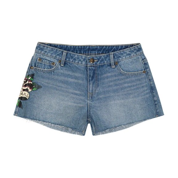 Ed Hardy Love Eternal Denim Shorts - WEHD8000-4 (Light Vintage, XS)