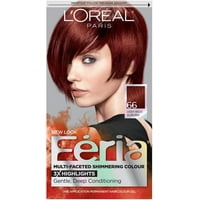 L Oreal Hair Color L Oreal Paris Feria Multi Faceted Shimmering Color Very Rich Auburn 66
