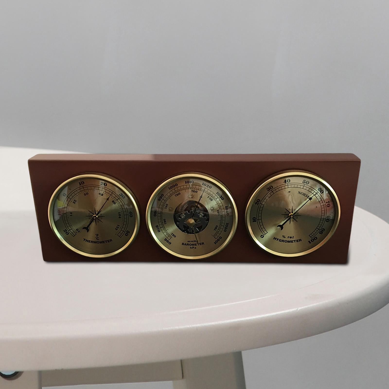 CarpNettore Thermometer Hygrometer Barometer Meter Wall/tabletop Temperature Gauge Dial Type