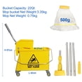thumbnail image 3 of Midoneat Side Press Wringer Combo Commercial Floor Cleaning Rectangular Mop Bucket on Wheels, 22-Quart, Yellow,Add One Commercial Mop, 3 of 6