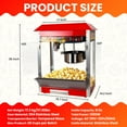 thumbnail image 5 of Theater Style Popper, Popcorn Popper, Commercial Popcorn Machine, 48 Cups per Batch, Tempered Glass Doors, 1300 W, Countertop Popcorn Maker for Cinemas, 5 of 8