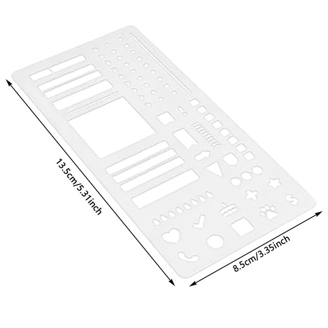 JJKBVCLO Handmade Flexible Record Template Stencils Drafting Reusable Templates Planner Stencils For Journaling Checklists Lines & Daily Planning