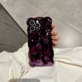 thumbnail image 6 of Allytechgroup Compatible with iPhone 15 Wavy Phone Case, Cute Coquette 3D Wave Bubble Pattern and Stylish Wavy Border Protection Shockproof Phone Case for Women Girls, Purple, 6 of 9