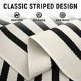 thumbnail image 4 of iOhouze Outdoor Rugs Black and Beige Striped Porch Rug 2.3 x3.6 ft Outdoor Doormats Front Door Rug for Front Door Kitchen Hallway Bedroom Laundry Room, 4 of 8