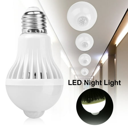 EECOO E27 Intelligent Detection PIR Infrared Motion Sensor Light LED Lamp Bulb Infrared Lamp Bulb Sensor Lamp