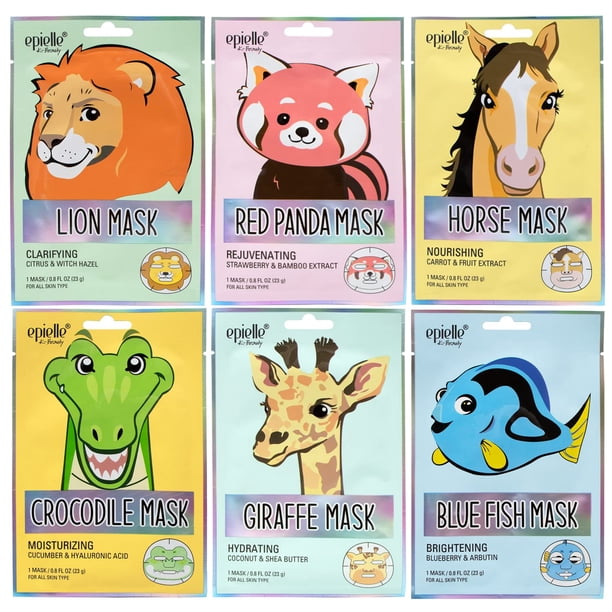 Sheet Masks Epielle Animal Spa Korean Beauty All Skin, paquete de 6