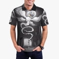 thumbnail image 2 of Lsque The Binding of Isaac Pattern Golf Shirts for Men Dry Fit Print Moisture Wicking Performance Short Sleeve Polo Shirt-XX-Large, 2 of 7