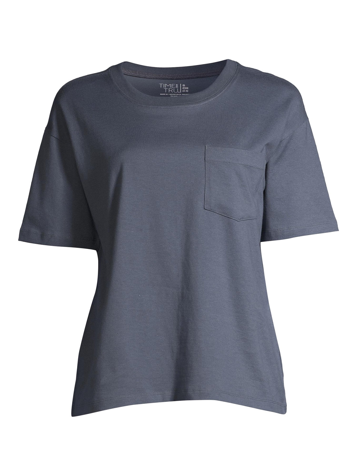 Time and Tru Womens Pima Cotton Boyfriend T-shirt