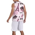 thumbnail image 5 of Rocae Eiffel Tower and Butterflies for Men's Basketball Jersey Lightweight and Breathable Athletic Tank Top,Quick-Drying Sports Jersey, 5 of 9