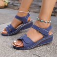 thumbnail image 4 of Womens Sandals Comfortable Fashion Casual Beach Hollow Flat Sandals Breathable Open Toe Buckle Wedge Heel Sandals, 4 of 5