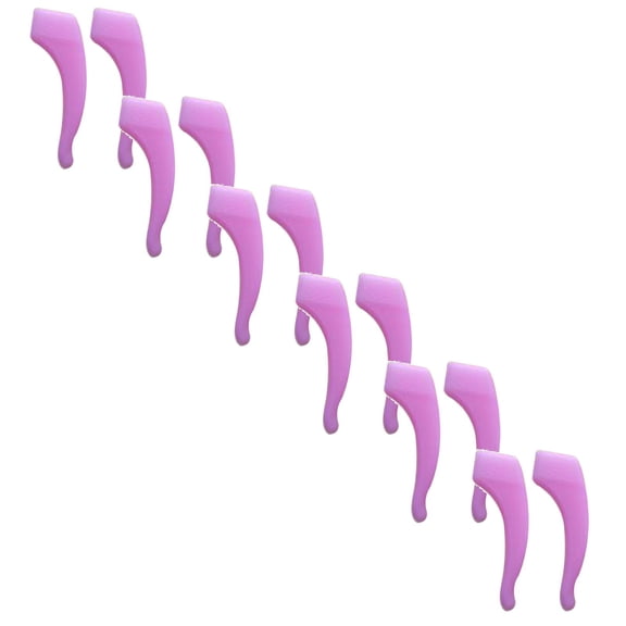 Cozy Home Non-Slip Glasses Ear Grips, 6 Pack Silicone Eyeglass Retainers, Anti-Slip Hook for Reading and Sunglasses, Sport Eyewear Accessory for Men, Women (Purple)