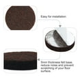 thumbnail image 5 of Uxcell 1 3/4" Self-stick Round Non-slip Felt Pads Floors Protect Brown 24 Pack, 5 of 7