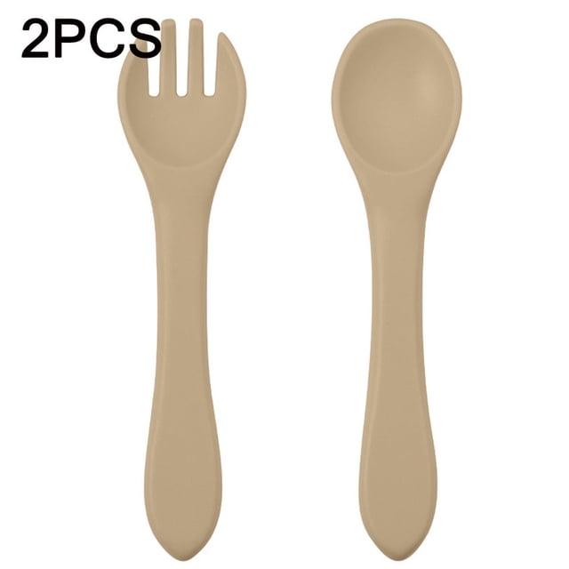 6pcs/Set Silicone Spoon Baby Spoon For Infant Dentistry Firmly Held In The First Stage Ergonomic Automatic Feeding Design