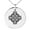 Silver, variant on Stainless Steel Celtic Cross Rune Knot Engraved Small Medallion Circle Charm Pendant Necklace