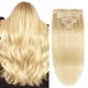 thumbnail image 1 of Extensiones de cabello humano real Gampacy con clip, 40 cm, 613, 1 of 7
