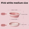 thumbnail image 3 of Ngheia Pink Portable Folding Washbasin Size M - Travel Laundry Basin, Multi-Purpose Plastic Basket for Dishwashing, Fruits, Outdoor, 3 of 6