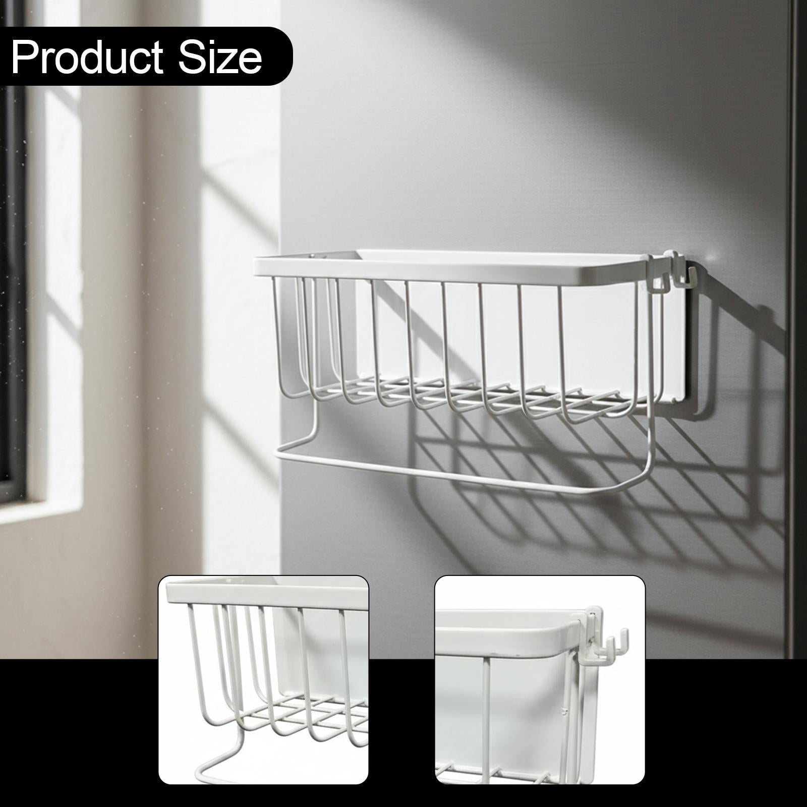 Fiocias Fridge Shelf Spice Rack Stainless Steel Kitchen Organizer Shelf Fridge Organizer White