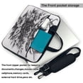 thumbnail image 2 of Lsque Monochrome Deer Floral Pattern Laptop Bag – Portable & Slim Single-Shoulder Computer Case with Adjustable Strap, Protective, Lightweight for 13”/14”/15.6” Laptops, 2 of 8