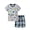 Grey Airplane, variant on Toddler Boy Cotton Summer Short Sleeve T-Shirt and Short Set