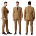 thumbnail image 2 of Beauty-Emily Men’s Double Breasted Suit Set, 2 Pcs Peak Lapel Blazer & Pants, Slim Fit Formal Wear for Wedding, Prom & Party, 2 of 11