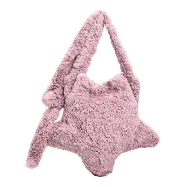 Bolso Mano Lindo Hombro para Mujer Felpa en Forma Viajes