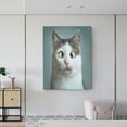 thumbnail image 6 of Kdxio Funny Cat Pattern Canvas Wall Art 12x16 Inches - Waterproof HD Print Solid Wood Frame for Living Room & Bathroom,Vertical, 6 of 8