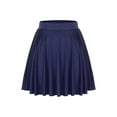 thumbnail image 2 of Runhomal Flared Mini Skirt for Women Casual Elastic Waistband Pleated Tennis Ruffle Skirts Sportwear Navy Blue One Size, 2 of 6