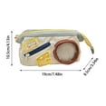thumbnail image 2 of YIMWNYI Cute Food-Themed Pencil Case, Large Capacity Zipper Pencil Pouch with Color Block Design for Stationery, Cosmetics, and Small Items, Portable and Stylish Pencil Bag, 2 of 7