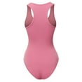 thumbnail image 3 of A2Y Women's Fashion Basic Premium Cotton Racerback Tank Body Suit Candy Pink S, 3 of 5