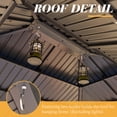 thumbnail image 6 of Jocisland 13' x 15' Hardtop Gazebo,Aluminum Frame Outdoor Gazebo with Iron Roof Double Roof, Wood Gazebo for Patio, Backyard, Lawns, Parties, Black, 6 of 7