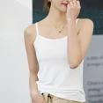 thumbnail image 5 of Top blanco Sexy para mujer, camiseta sin mangas informal negra con cuello redondo, Top deportivo de gran tamaño para Fitness, camisolas 2024, 5 of 5