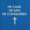 thumbnail image 6 of Wild Bobby He Came He Saw He Conquered Inspirational/Christian Women Standard V-Neck Tee, Royal, X-Large, 6 of 6