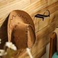 thumbnail image 3 of Cowboy Hat Rack Wall Mounted Western Hat Holder Organizer with Non Damage Brim Design for Wide Brim Hats and Baseball Caps Display, 3 of 8