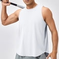 thumbnail image 5 of RYRJJ Men's Tank Top Workout Gym Moisture-Wicking T Shirts Muscle Athletic Sleeveless Summer Tops(White,M), 5 of 9