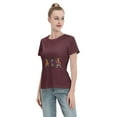 thumbnail image 4 of T-Shirt Basique à Manches Courtes pour Femmes une Pièce, 4 of 6
